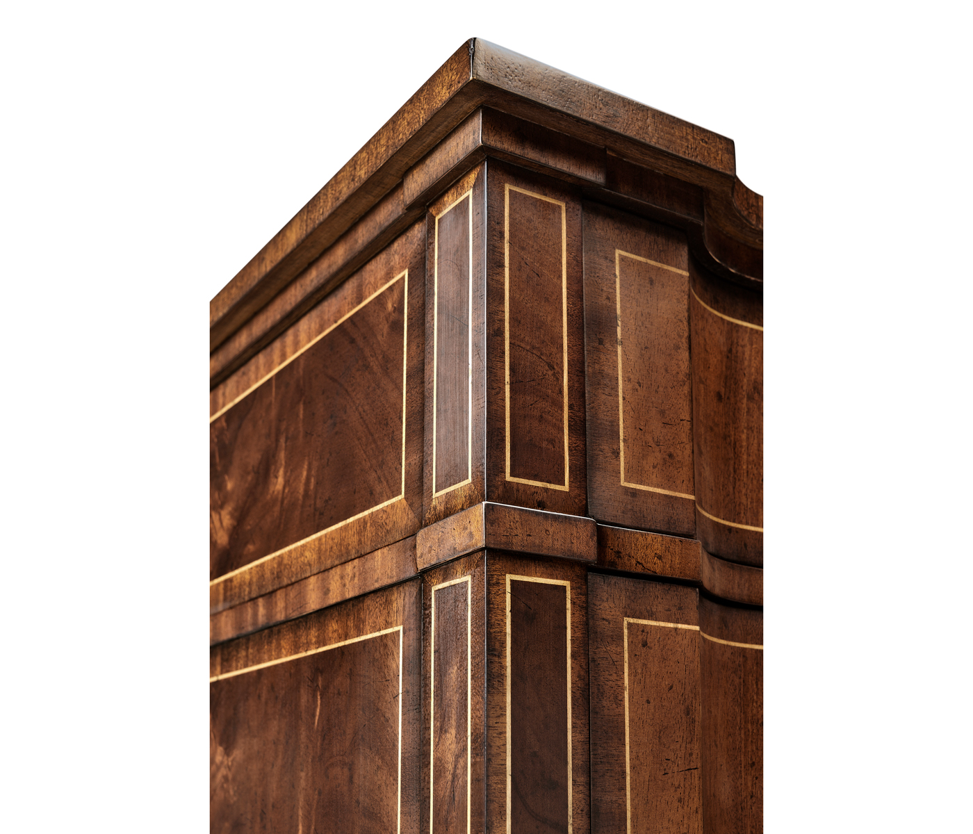 Regency Mahogany Reverse Breakfront Chest