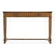 Empire style walnut two drawer console