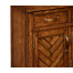 Heavily distressed parquet welsh dresser with strap handles