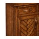 Heavily Distressed Parquet Welsh Dresser with Strap Handles