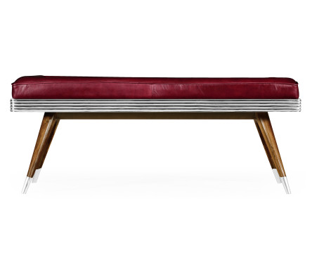 50's Americana Leather Bench