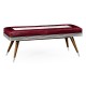 50's Americana Leather Bench