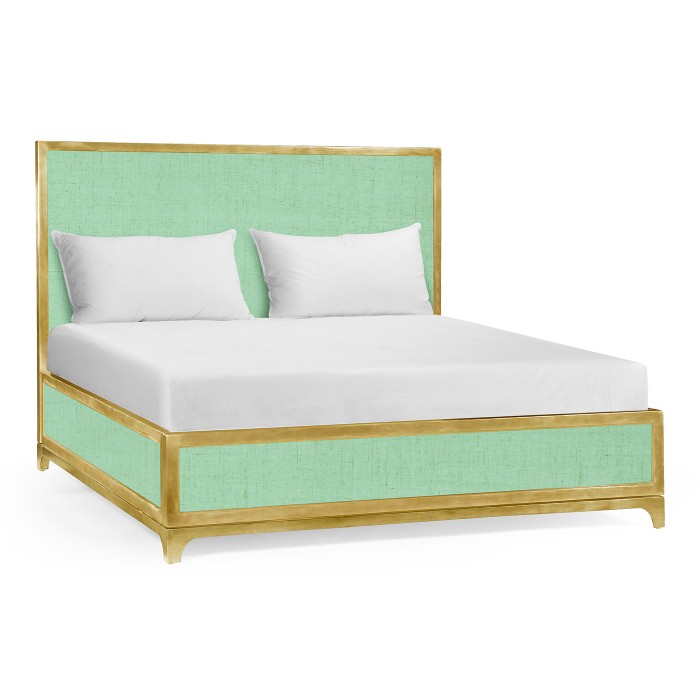 Robin's Egg & Gold Cali King Bed
