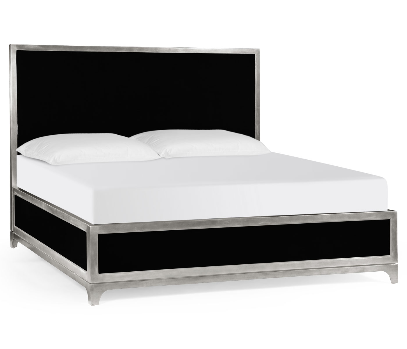 Noir & Silver Cali King Bed