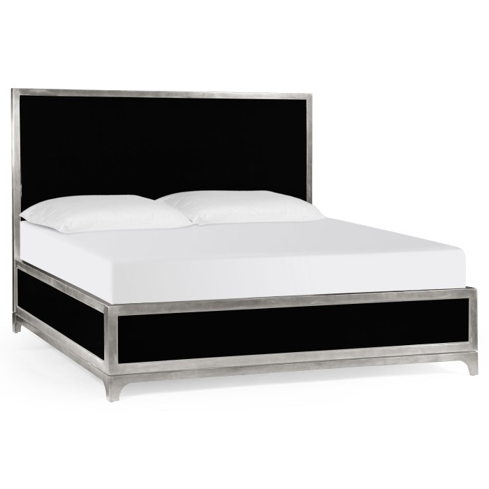 Noir & Silver Cali King Bed