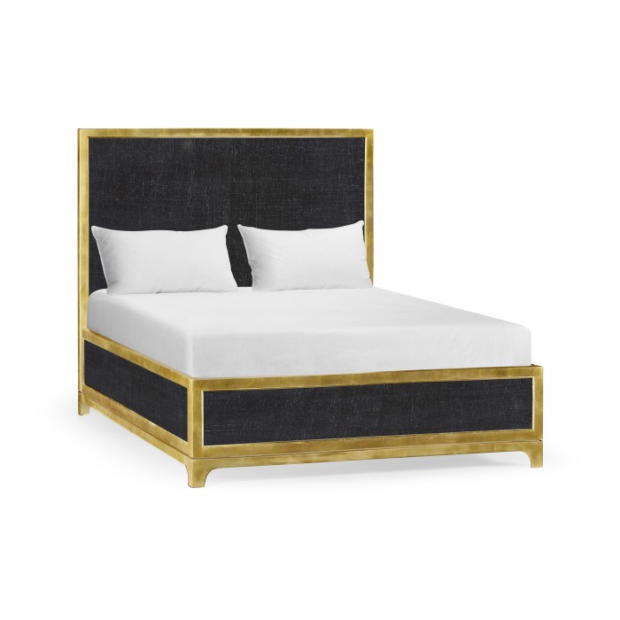 Charcoal & Gold UK Queen Bed 