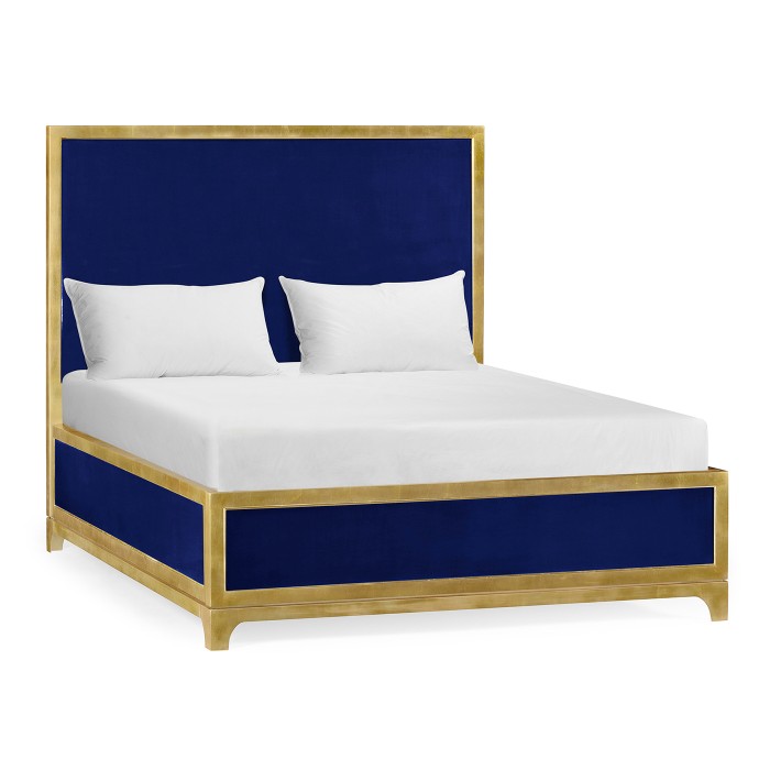 Royal Navy & Gold UK Queen Bed
