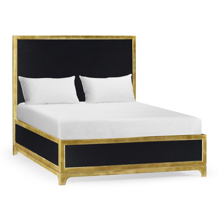 British Navy & Gold UK Queen Bed