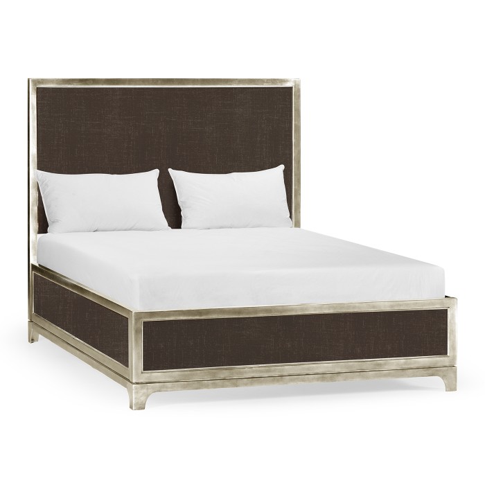 Coffee & Silver UK Queen Bed
