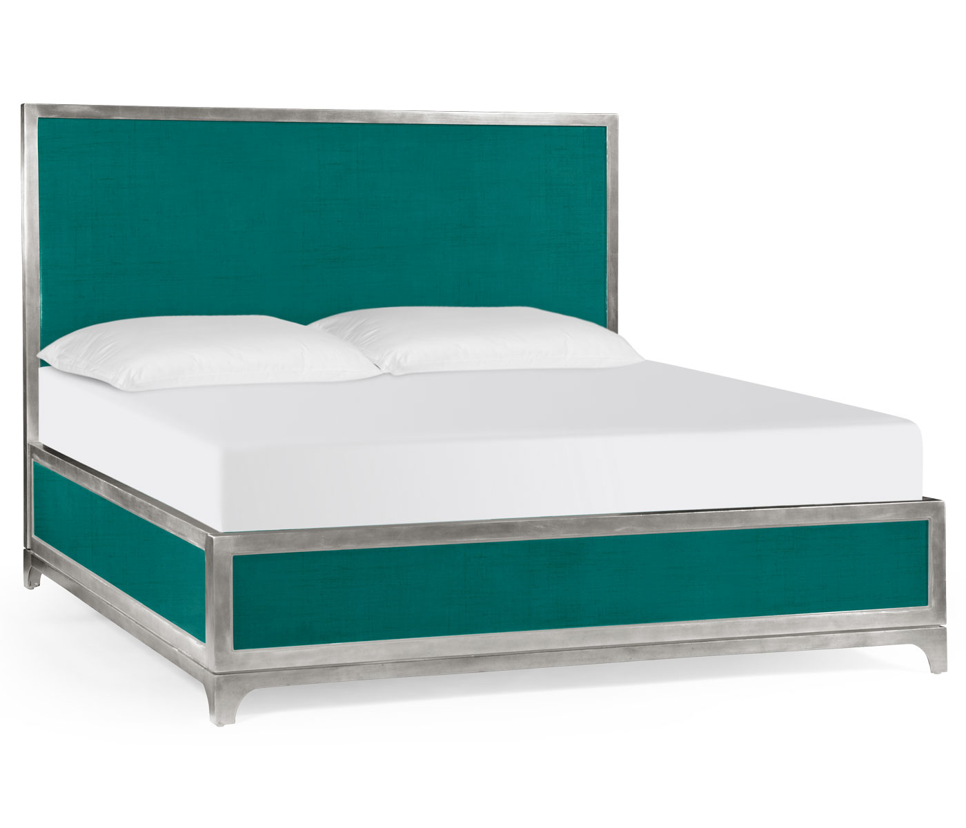 Peacock & Silver US King Bed 