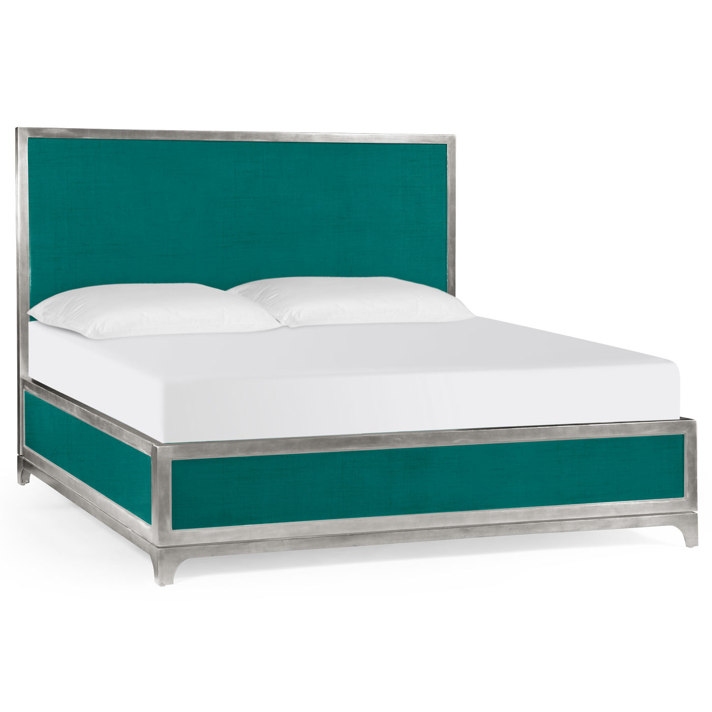 Peacock & Silver US King Bed 