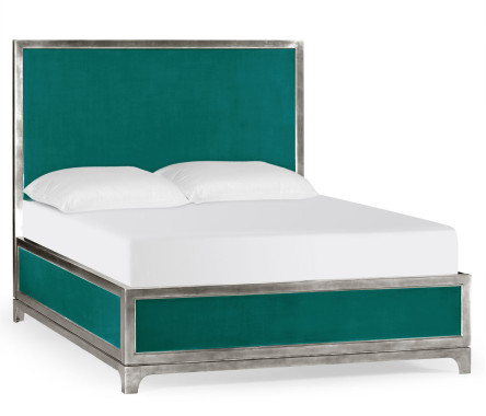 Peacock & Silver US Queen Bed 