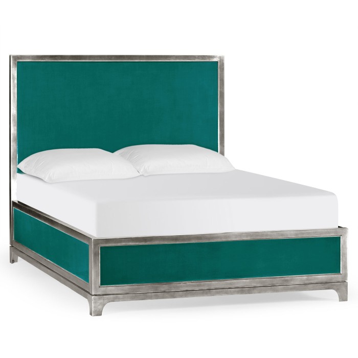 Peacock & Silver US Queen Bed 