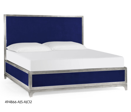 Royal Navy & Silver UK Queen Bed