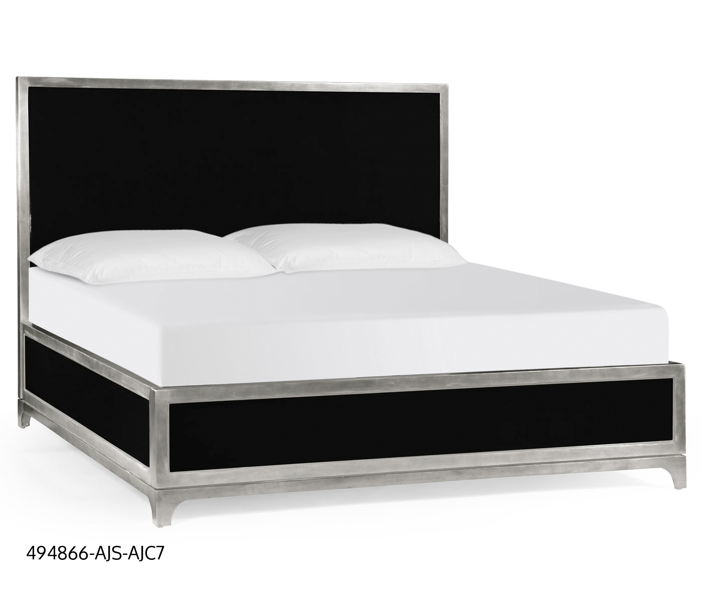 Noir & Silver UK Queen Bed