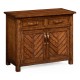 Plank Walnut Cabinet with Strap Handles