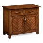 Plank Walnut Cabinet with Strap Handles