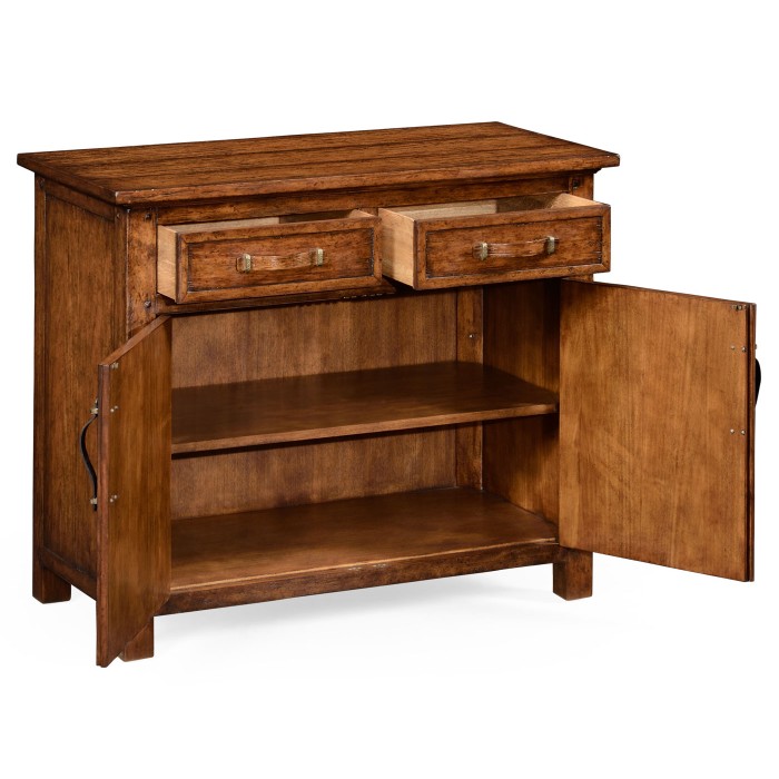Plank Walnut Cabinet with Strap Handles
