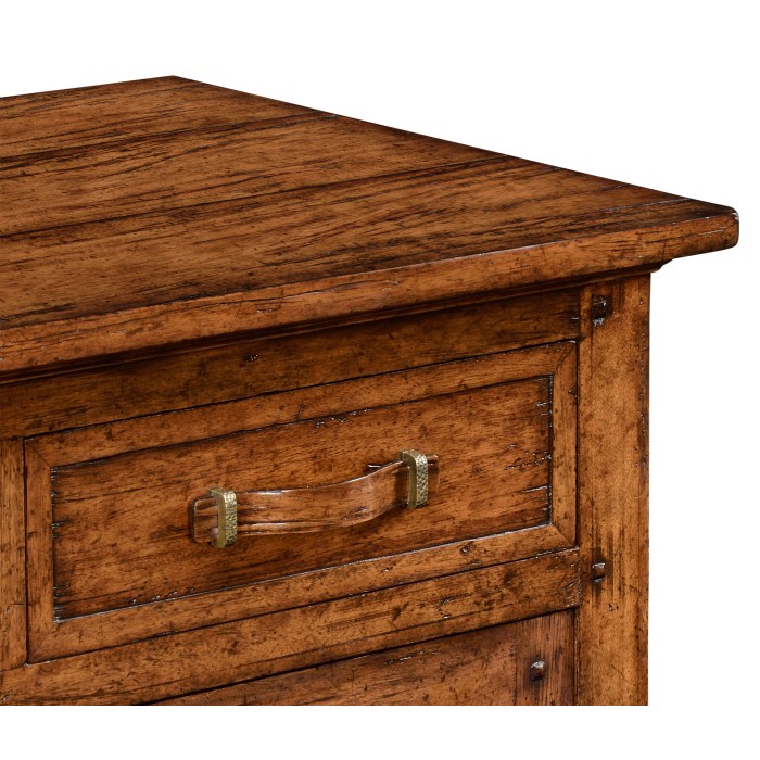 Plank Walnut Cabinet with Strap Handles