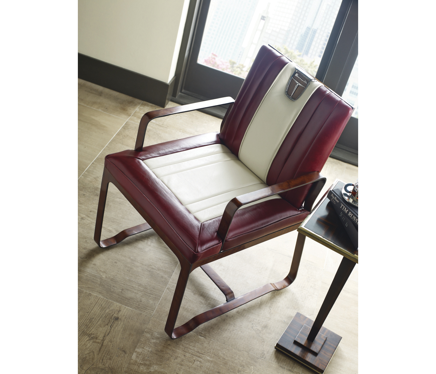 50's Americana Leather Easy Chair