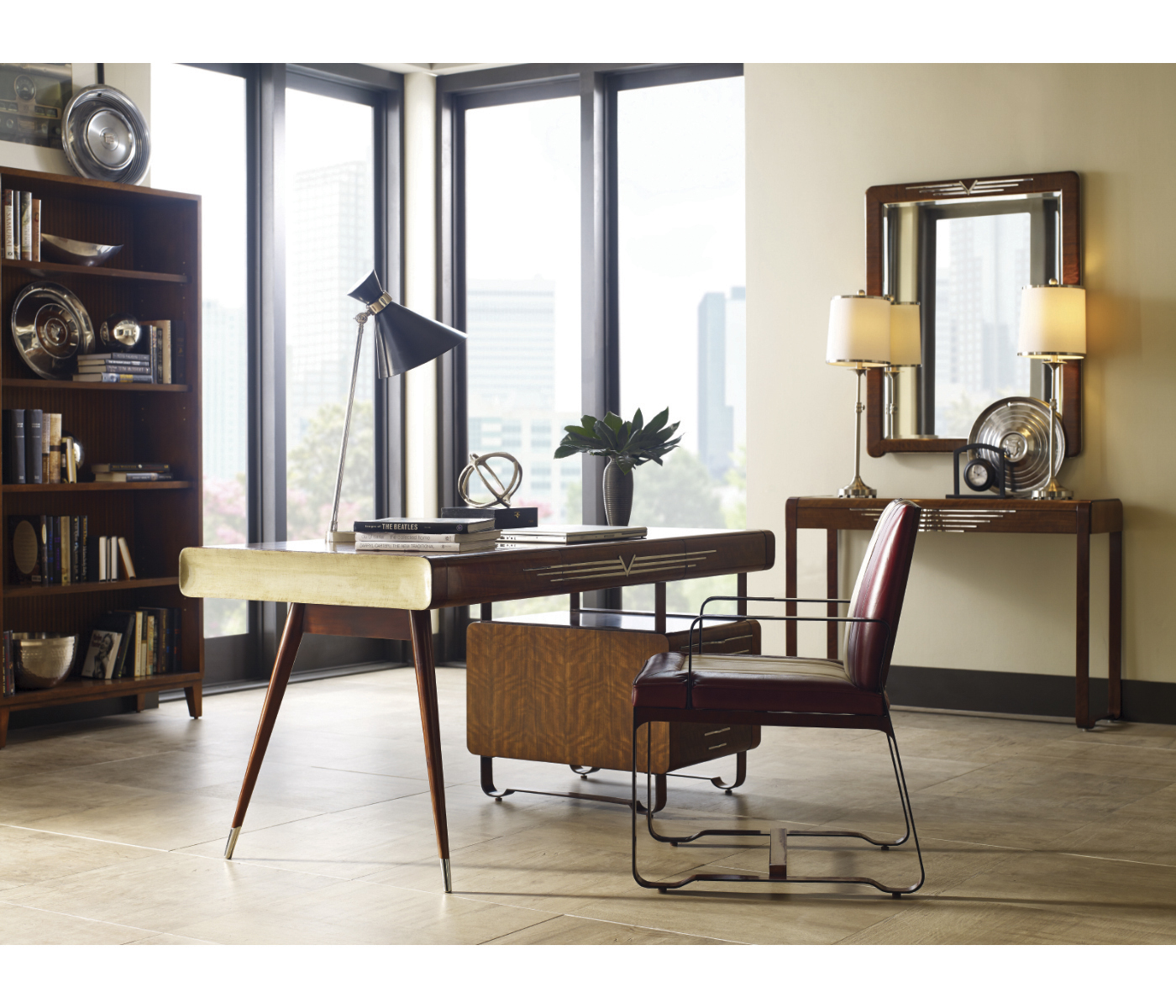 50's Americana Leather Easy Chair