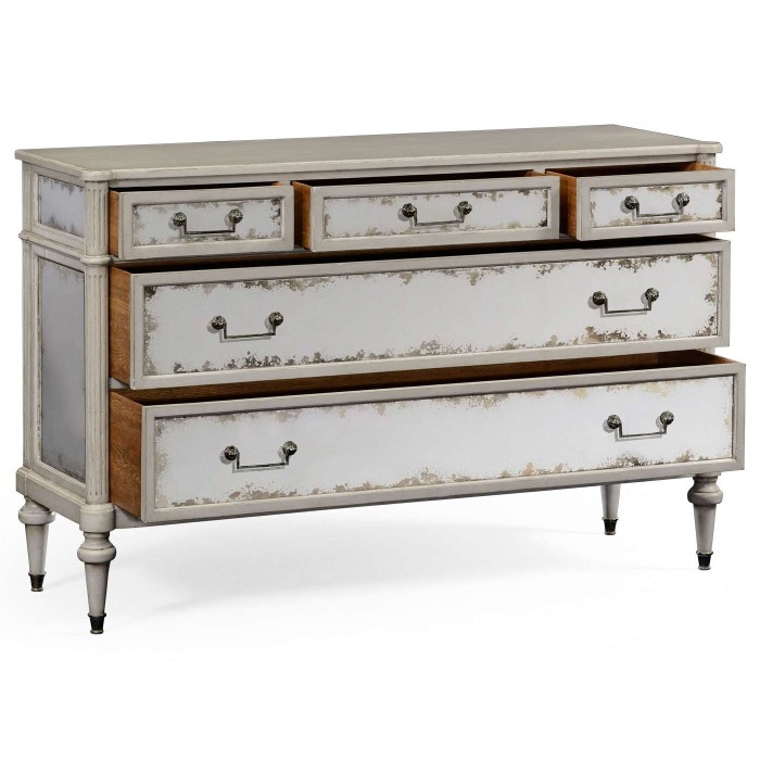 Grey Painted And Antiqued Chest of Drawers