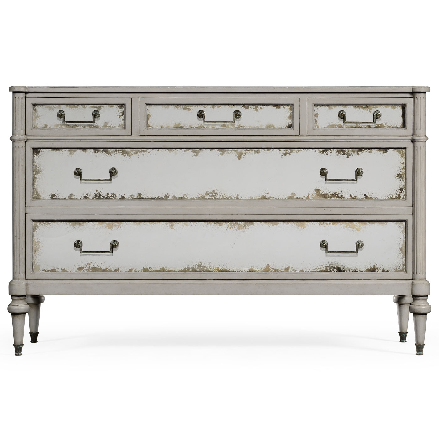 Grey Painted And Antiqued Chest of Drawers