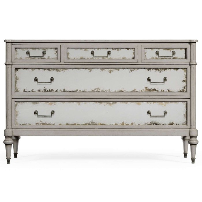 Grey Painted And Antiqued Chest of Drawers