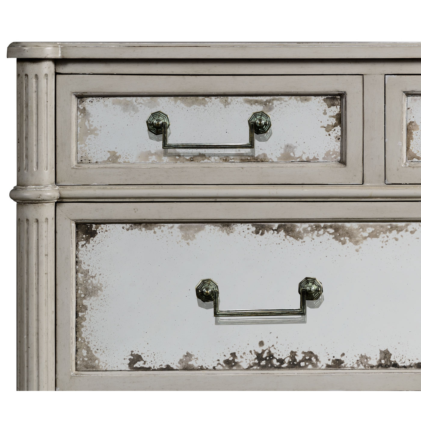 Grey Painted And Antiqued Chest of Drawers