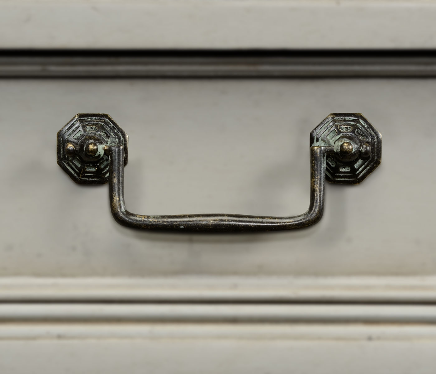 Grey Painted Rectangular Side Table