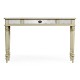 Grey painted and églomisé console