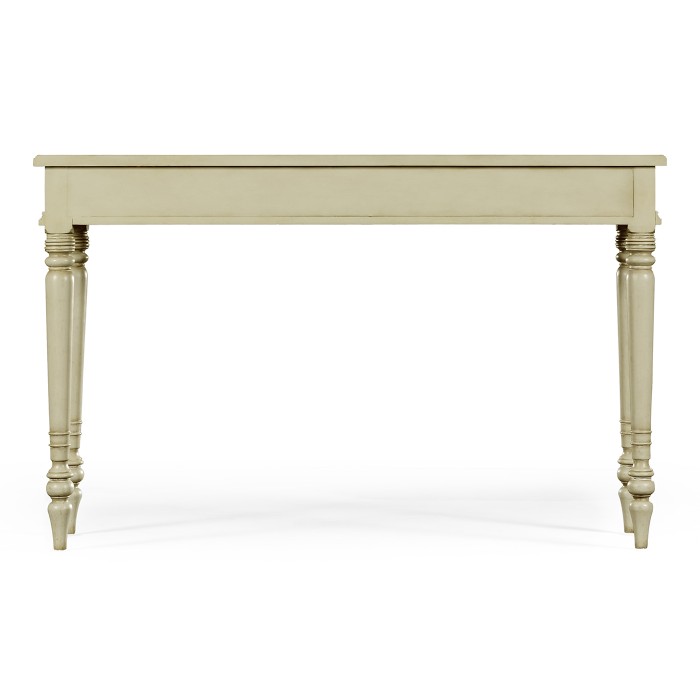 Grey painted and églomisé console