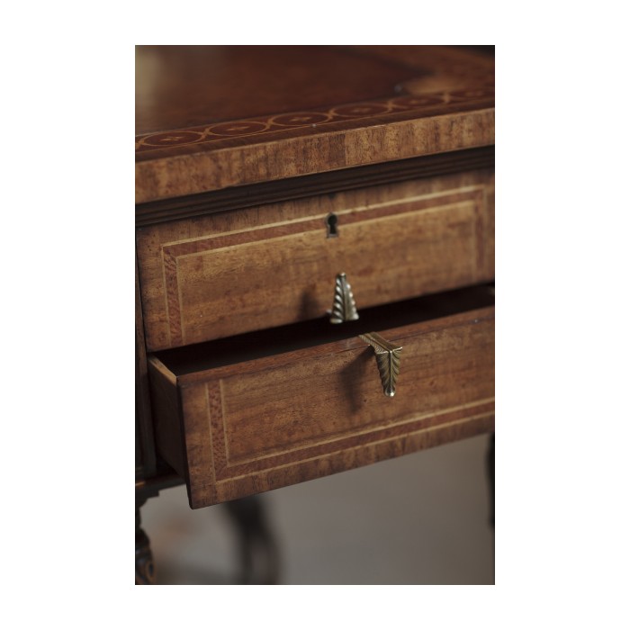 Napoleon III style writing table with fine inlay