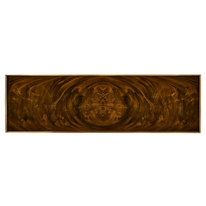 French style Mahogany console with brass gallery