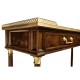 French style Mahogany console with brass gallery