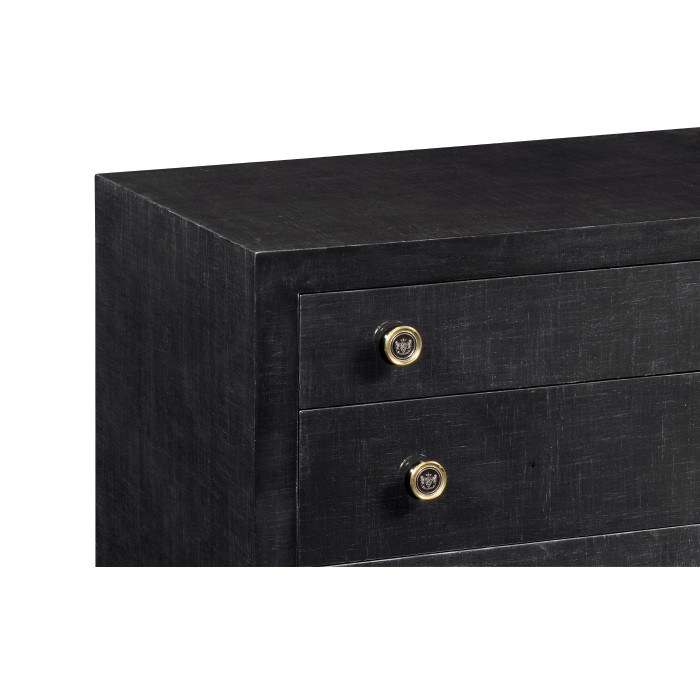 Charcoal & Gold Double Low Chest 