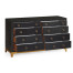 Charcoal & Gold Double Low Chest 