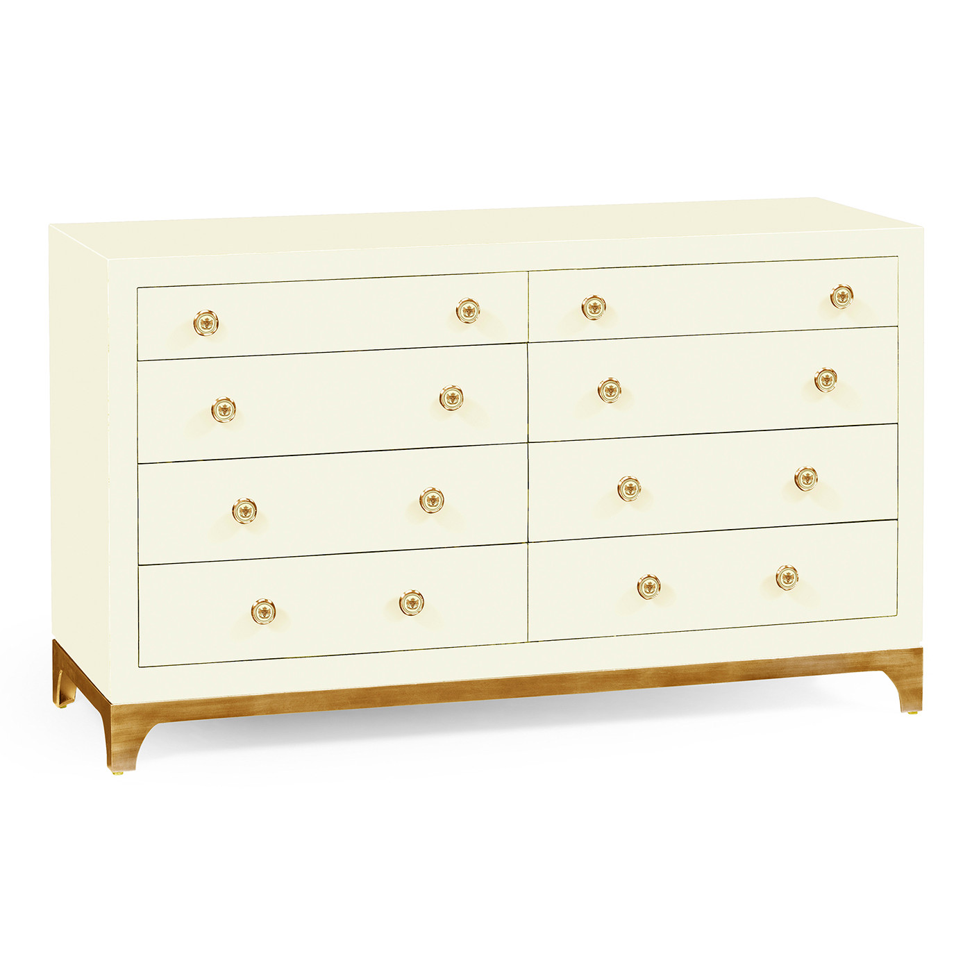 Blanc & Gold Double Low Chest 