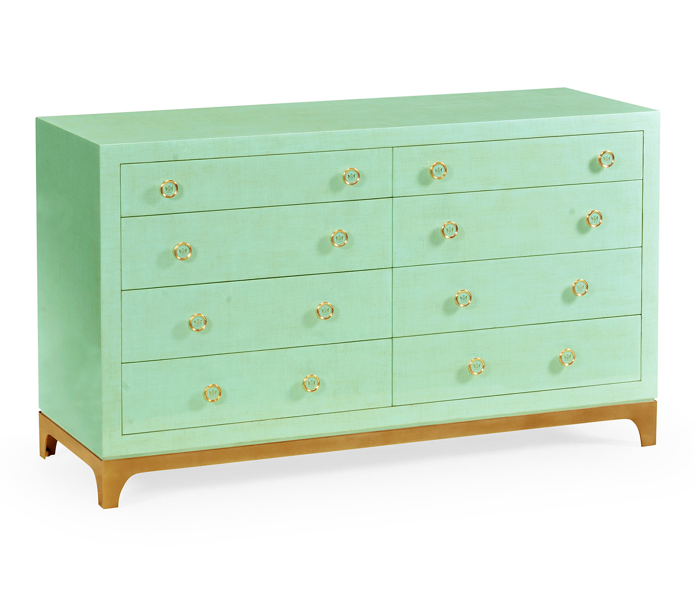 Robin's Egg & Gold Double Low Chest 