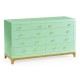 Robin's Egg & Gold Double Low Chest 