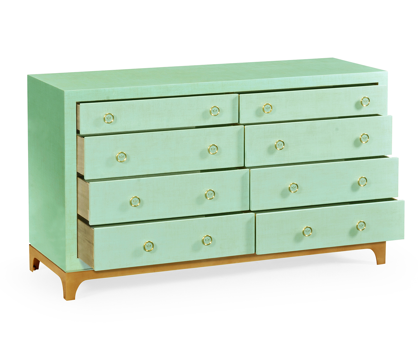 Robin's Egg & Gold Double Low Chest 