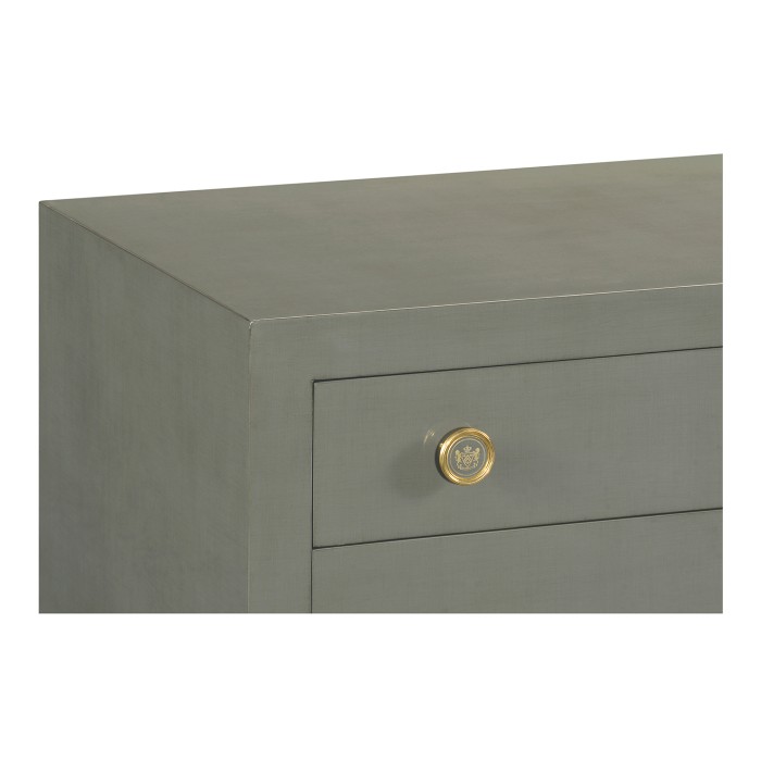 Slate & Gold Double Low Chest 