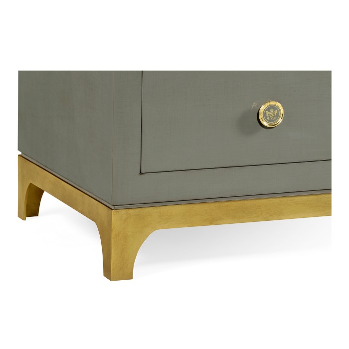 Slate & Gold Double Low Chest 