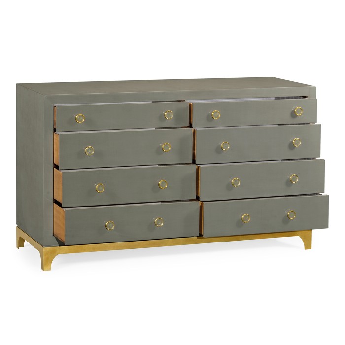 Slate & Gold Double Low Chest 