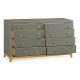 Slate & Gold Double Low Chest 