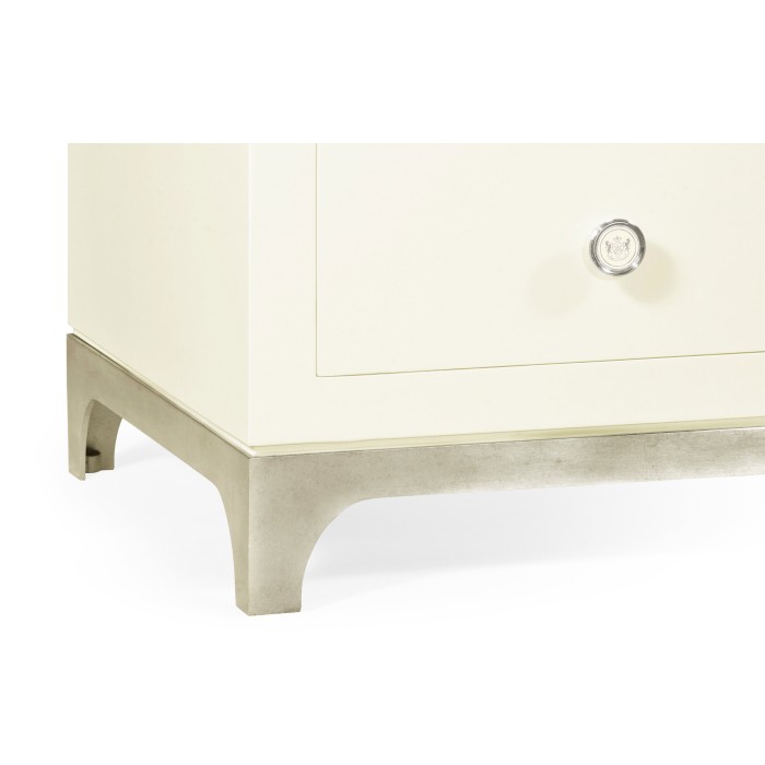 Blanc & Silver Double Low Chest 