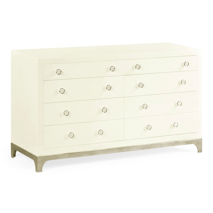Blanc & Silver Double Low Chest 