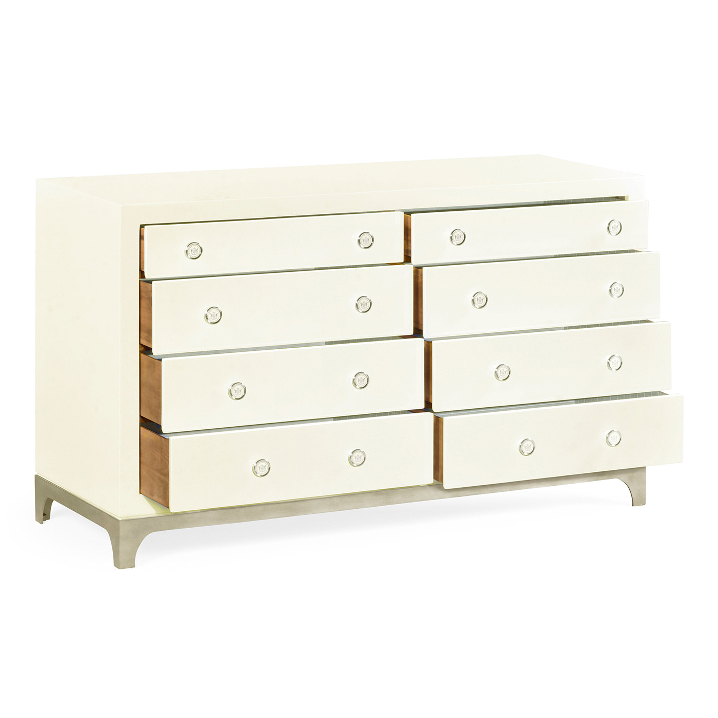 Blanc & Silver Double Low Chest 