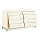Blanc & Silver Double Low Chest 
