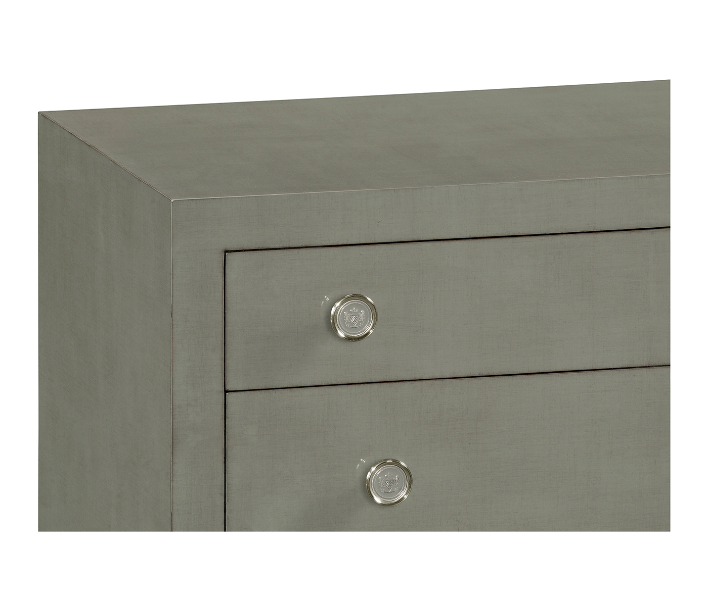 Slate & Silver Double Low Chest 